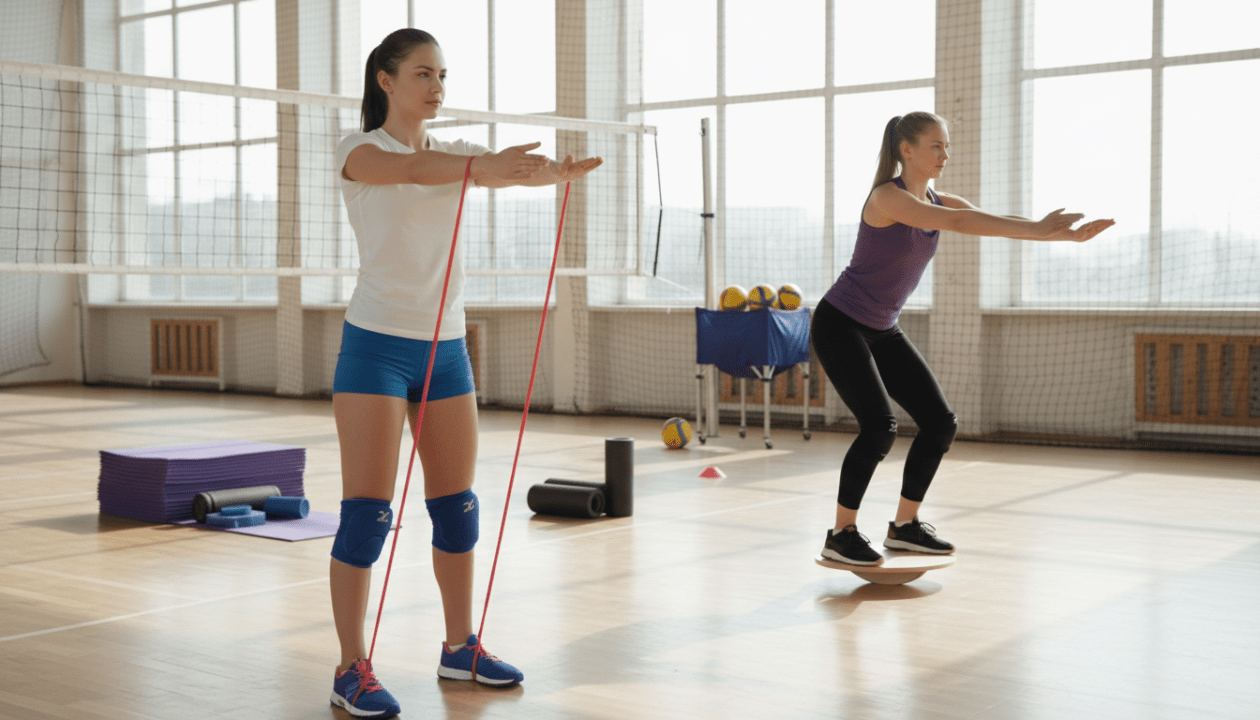erfahren sie die besten übungen zur verletzungsprävention im volleyball, speziell für schulter und knie, um sicher und effektiv zu spielen.