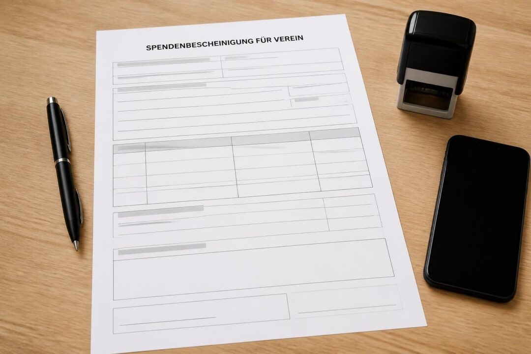 offizielles formular für spendenbescheinigungen im verein: einfacher und amtlicher vordruck zum download für spendennachweise.